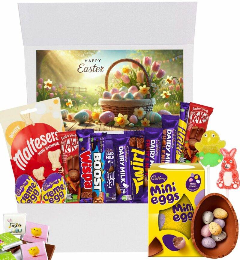 Easter chocolate Gift Box Cadbury Egg Maltesers Bunny KitKat Bunny Twirl Flake Dairy Milk